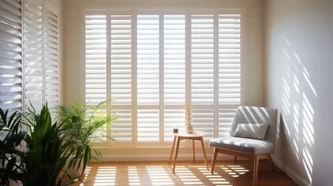 Custom wooden window shutters installed for premium home Window Treatments